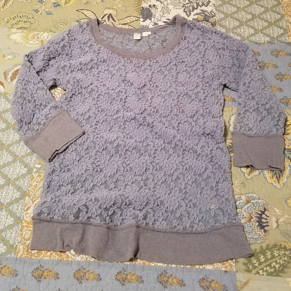 Anthropologie Tops - Eloise by Anthropologie Lace Sweatshirt